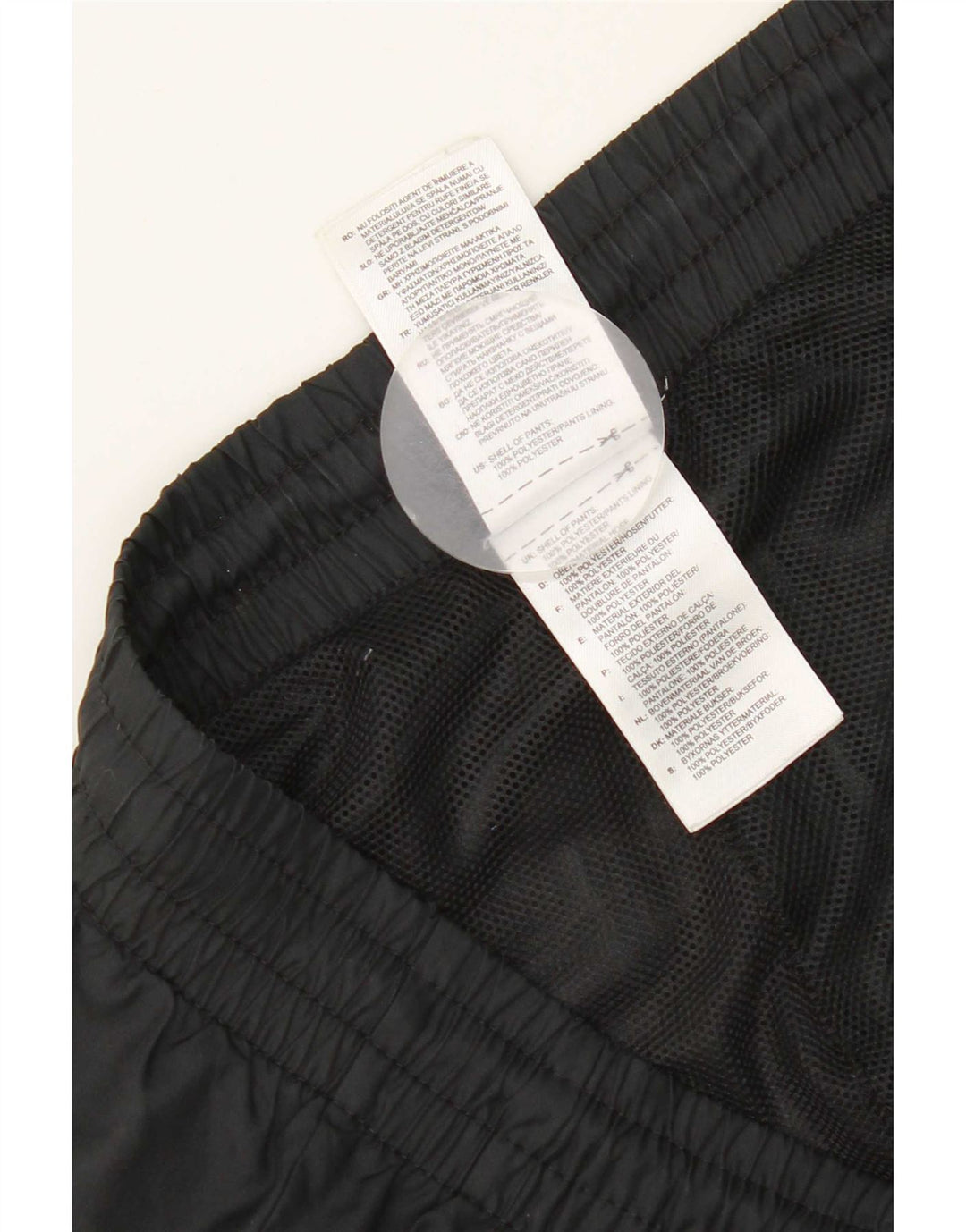 Pantaloni da tuta da uomo Adidas UK 38/40 Medium Nero Poliestere