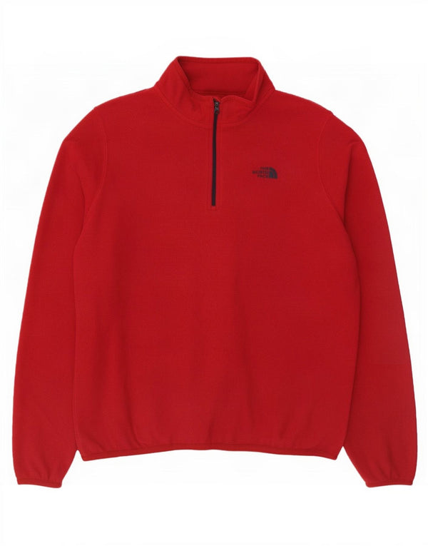 Maglione in pile da donna The North Face Polartec Zip Neck UK 14 Large Rosso