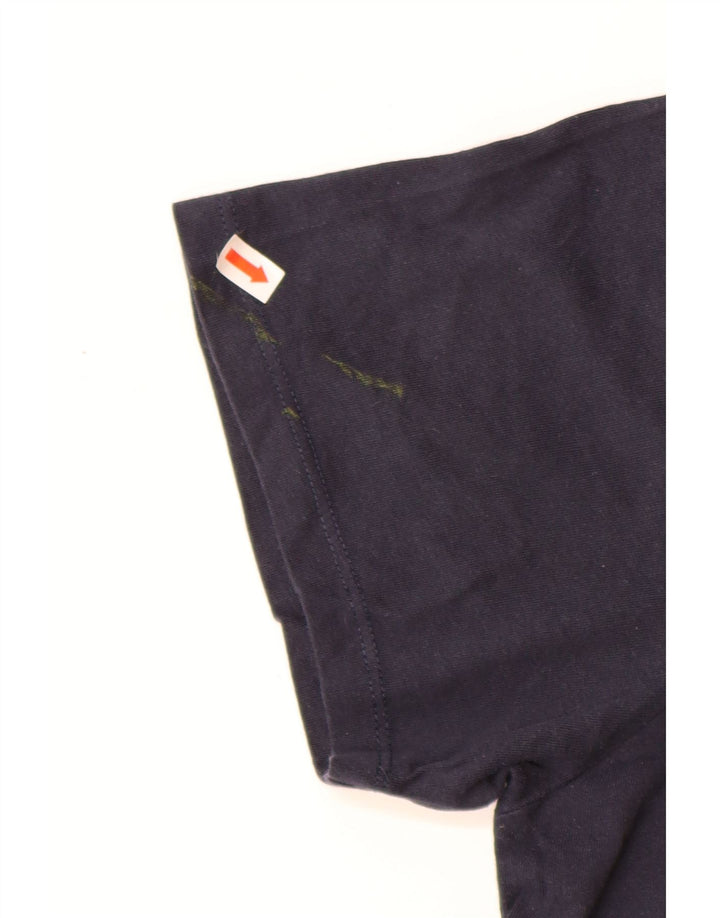 CALVIN KLEIN T-shirt grafica da uomo Top Large Blu Navy