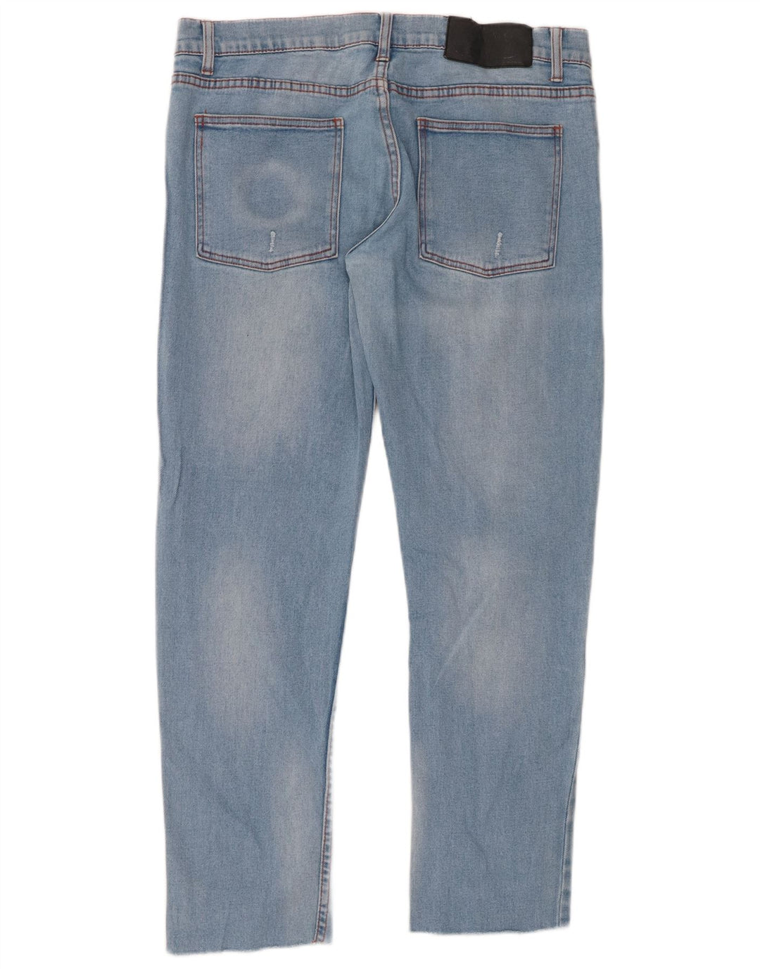 CHEAP MONDAY Jeans slim da uomo invecchiati W32 L28 cotone blu