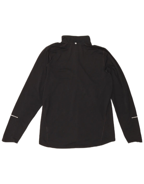 Maglia da tuta Nike Dri Fit con zip e collo pullover da uomo, poliestere nero medio