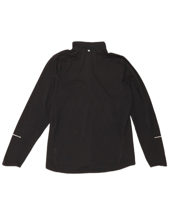 Maglia da tuta Nike Dri Fit con zip e collo pullover da uomo, poliestere nero medio