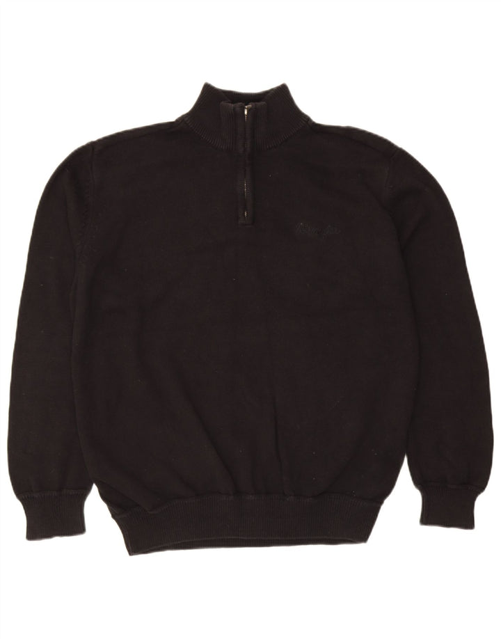 Maglione Wrangler da uomo con zip e collo XL in cotone nero