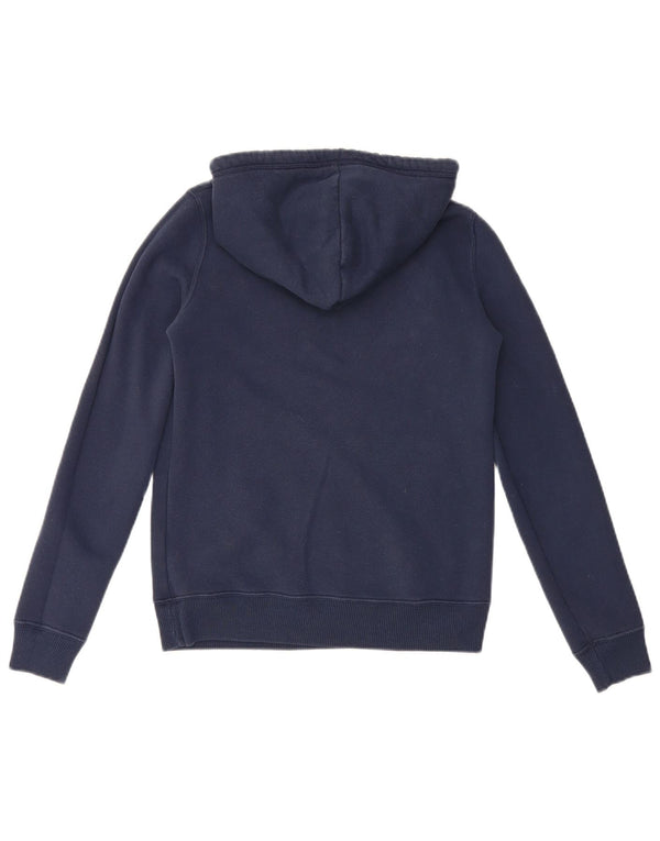 Felpa con cappuccio grafica da donna Hollister UK 6 XS blu navy cotone