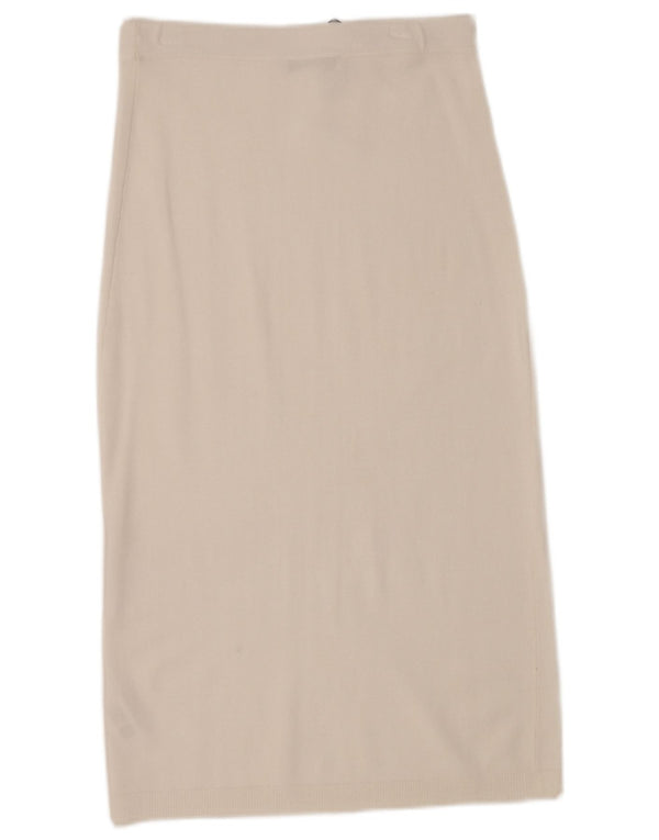 Gonna longuette in maglia da donna Zara media W28 viscosa bianca