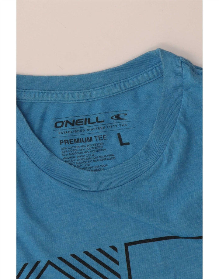 T-shirt grafica da uomo O'Neill Top grande in cotone blu