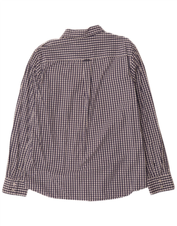 Crew Clothing Camicia da uomo dalla vestibilità classica, grande, in cotone a quadretti blu navy