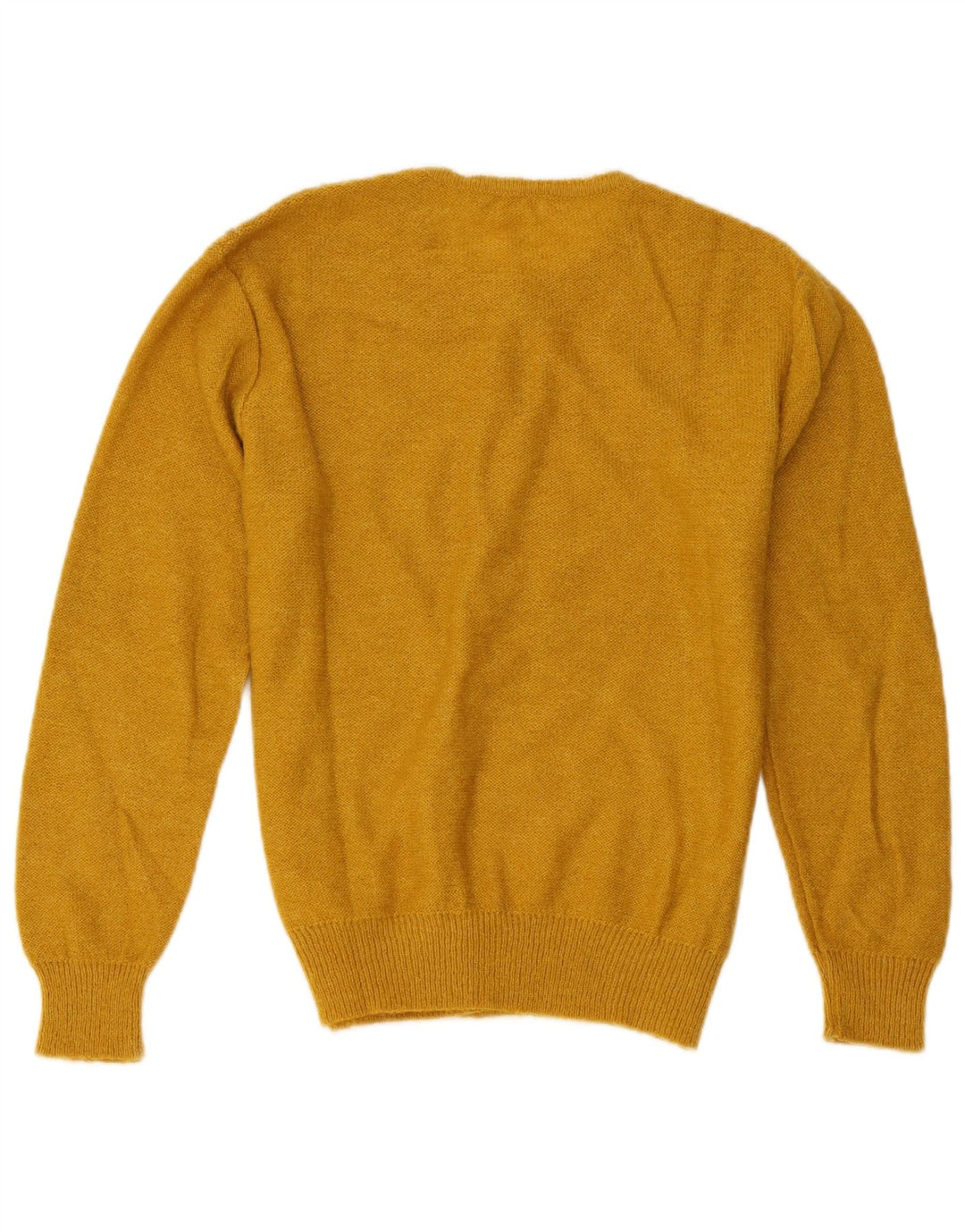 Maglione cardigan da donna vintage UK 14 giallo medio