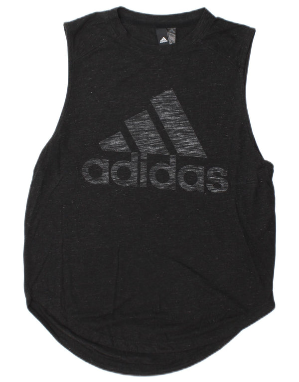 Canotta grafica da uomo Adidas Top in rayon chiazzato nero piccolo