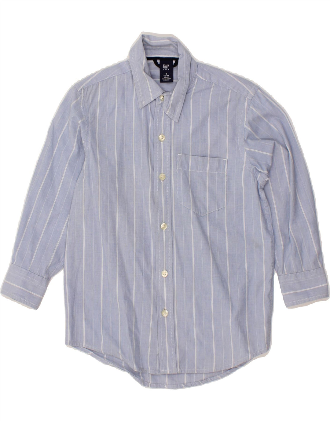 GAP Boys Shirt 6-7 Years Small Blue Striped Vintage Gap and Second-Hand Gap from Messina Hembry 