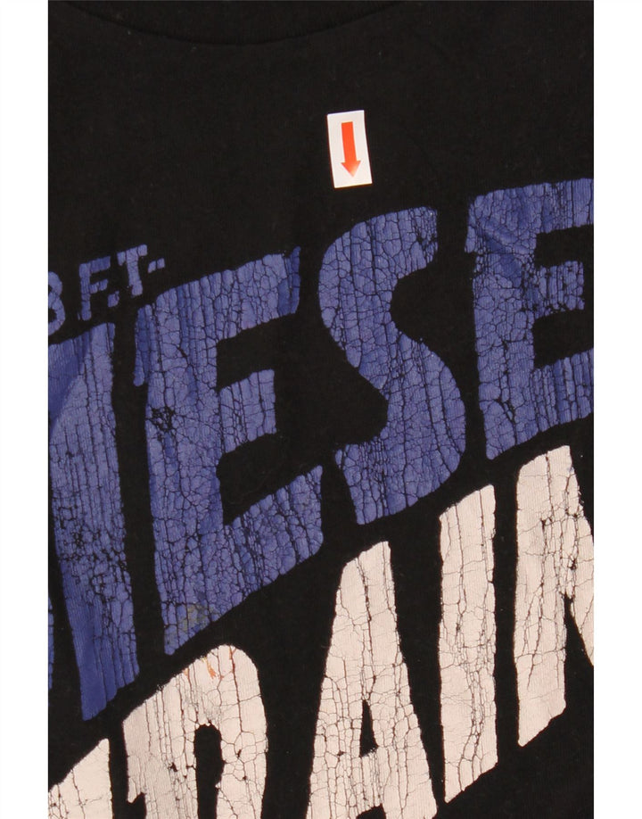 T-shirt grafica da uomo Diesel Top XL in cotone nero