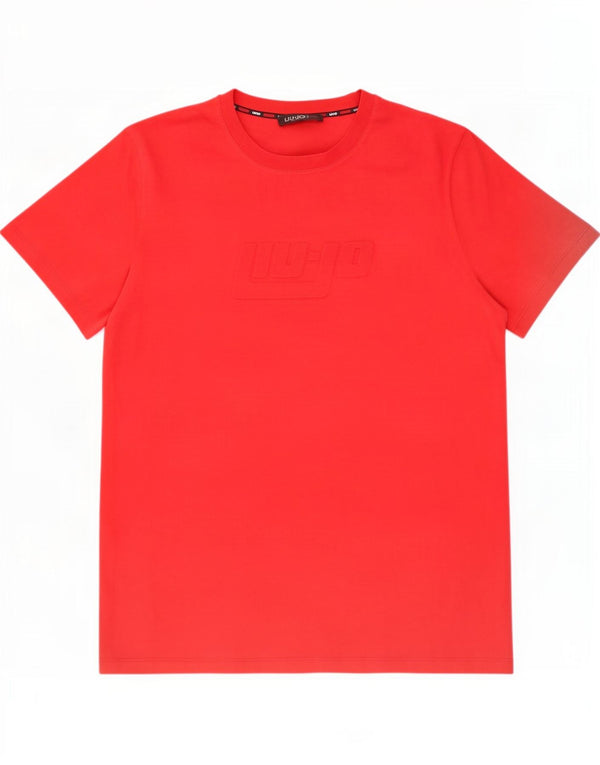 Liu Jo Mens Graphic T-Shirt Top XL Red Cotton