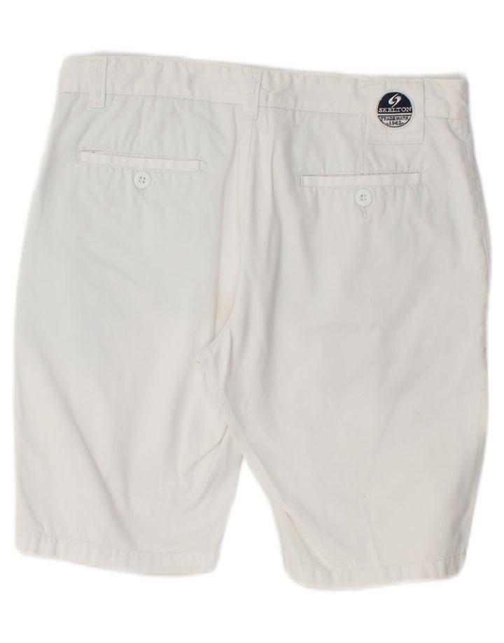 Pantaloncini chino da uomo VINTAGE IT 48 medio W32 cotone bianco
