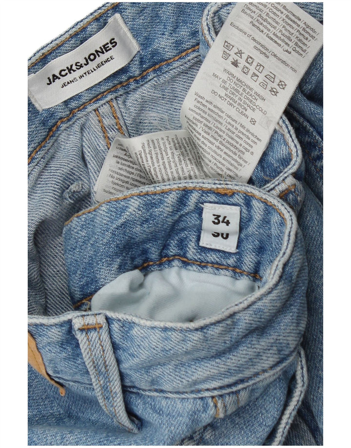 Jeans dritti cargo da donna Jack & Jones W34 L30 cotone blu