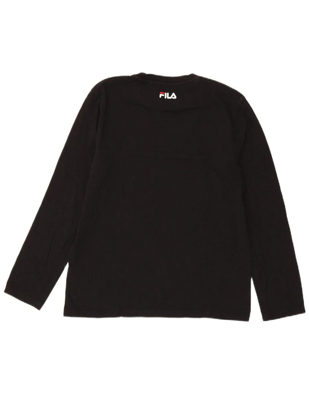 Maglia da uomo FILA a maniche lunghe in cotone nero medio