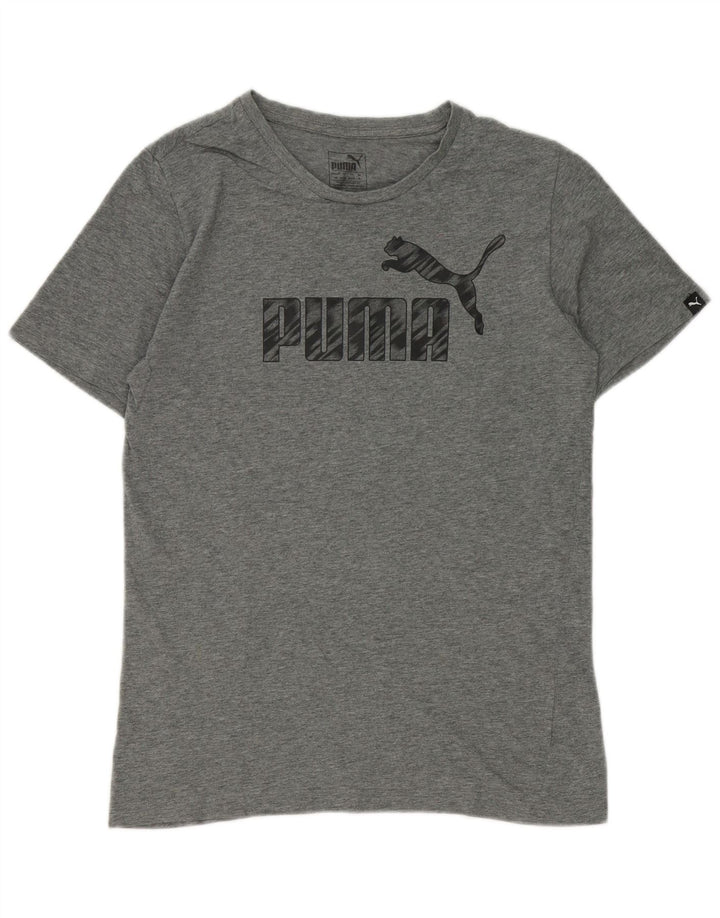 T-shirt grafica da uomo Puma Top piccola grigia