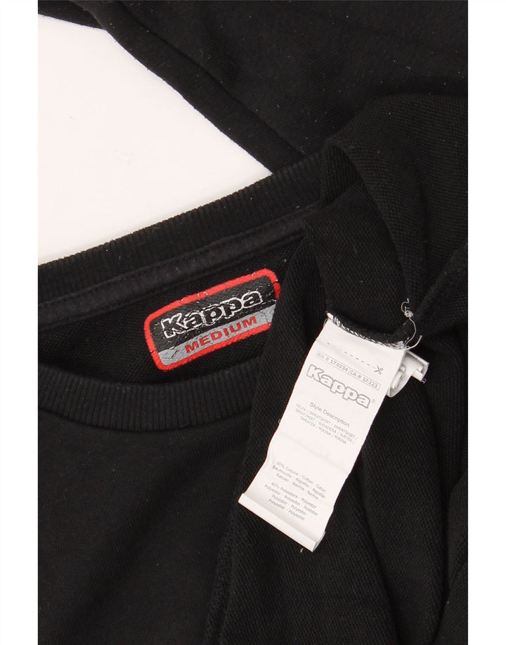 Felpa Kappa Uomo Maglione Medio Nero Cotone