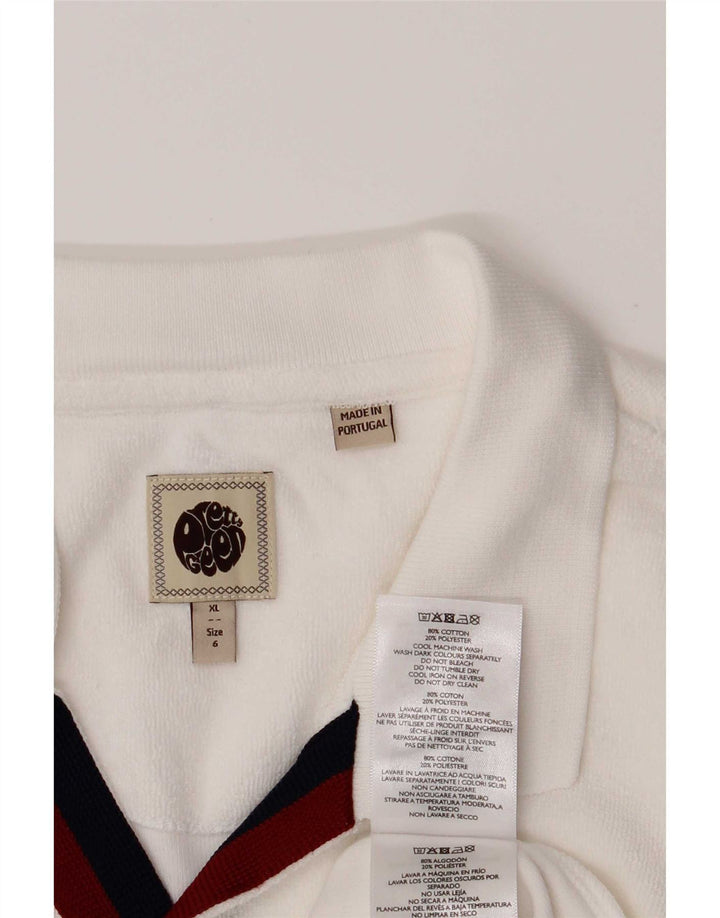 Polo da uomo Pretty Green XL in cotone bianco