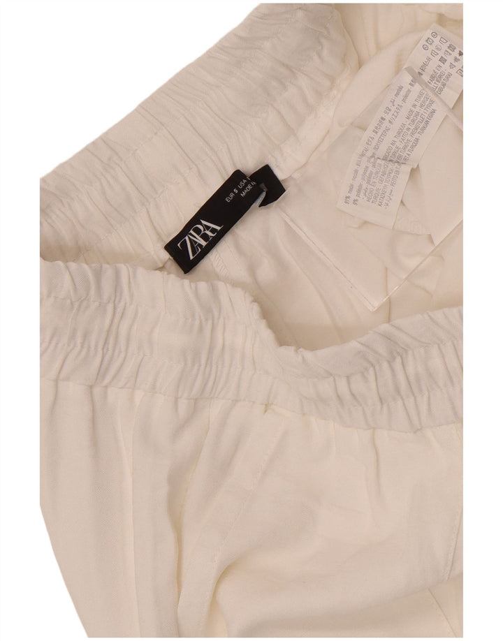 Pantaloni corti da donna Zara piccoli W26 L25 bianco modal