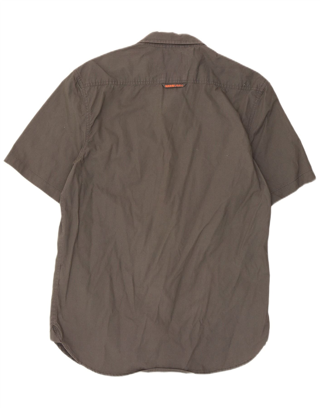 Camicia militare a maniche corte da uomo Superdry Large in cotone grigio