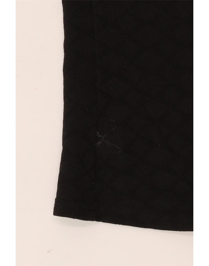 Camicetta corta da donna BENETTON IT 46 Large nera in poliestere
