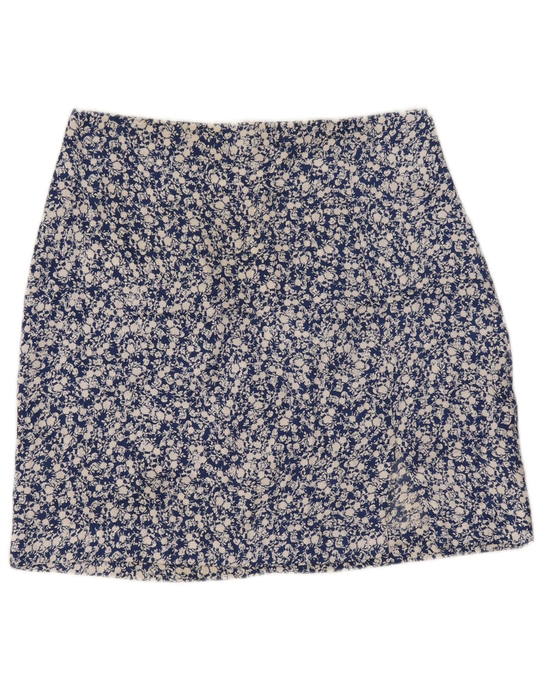 Minigonna da donna Zara piccola W26 poliestere floreale blu