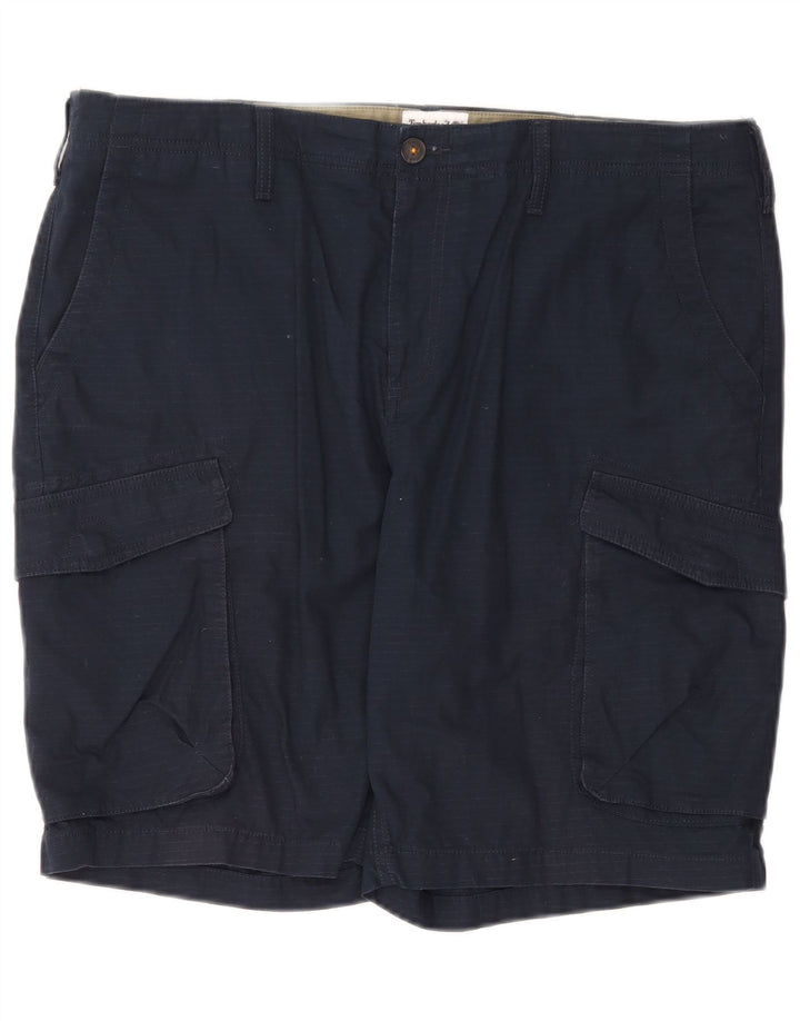 Pantaloncini cargo da uomo TIMBERLAND W38 XL in cotone blu navy