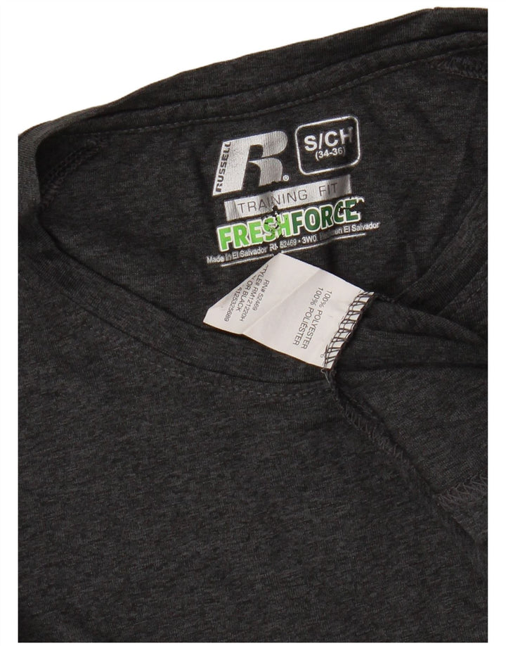 RUSSELL ATHLETIC T-shirt da uomo Dri-Power Top in poliestere chiazzato grigio piccolo