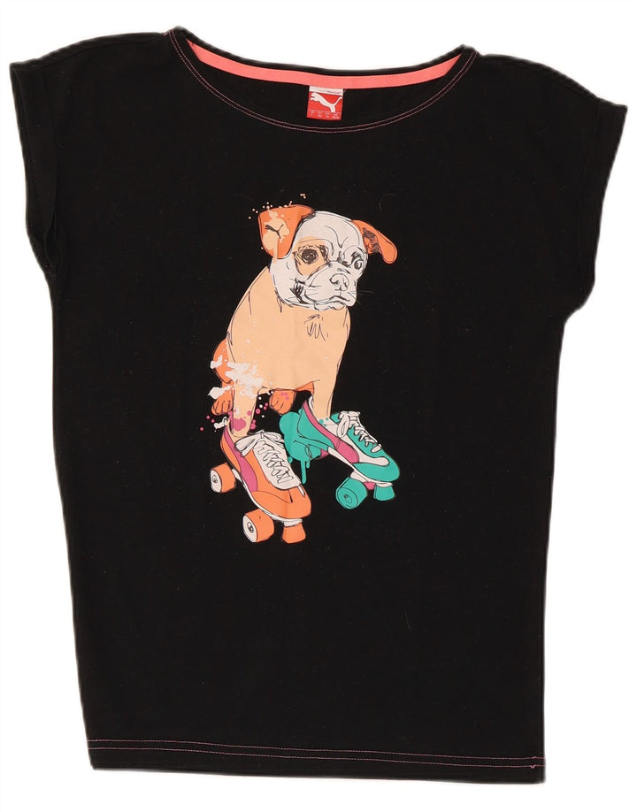 Maglietta grafica per ragazze PUMA 11-12 anni Nera