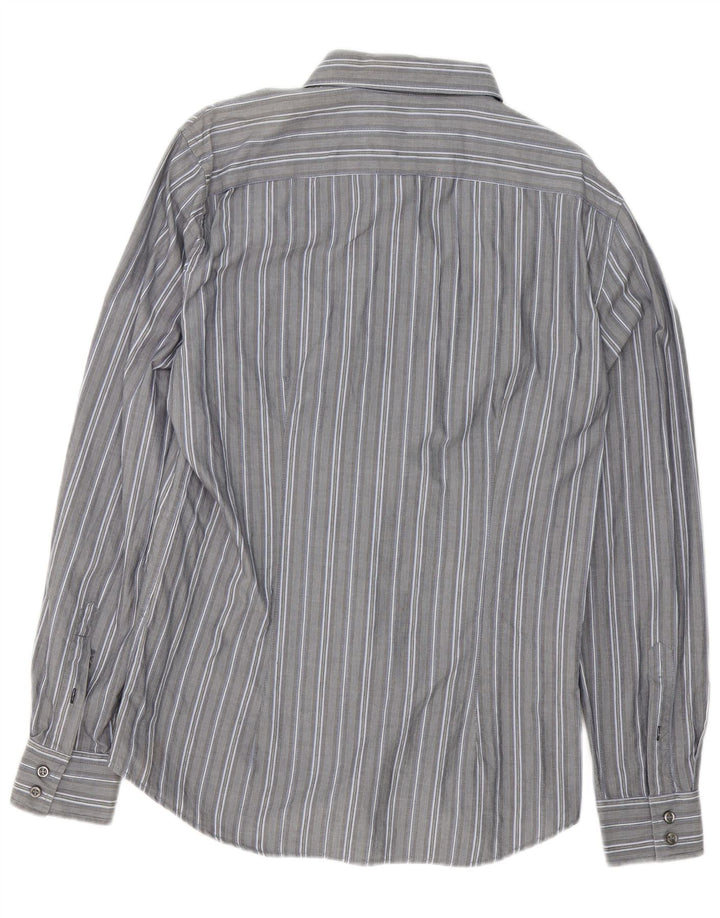 Camicia da uomo Gas XL in cotone a righe grigie