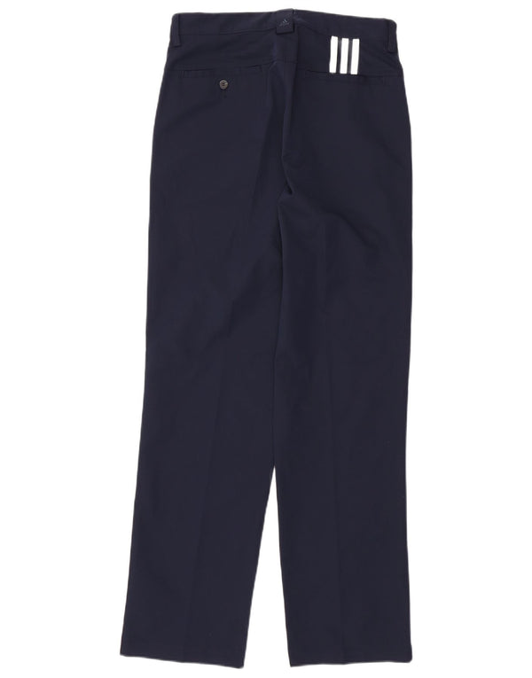 Pantaloni chino dritti ADIDAS da uomo Climalite W30 L32 poliestere blu navy