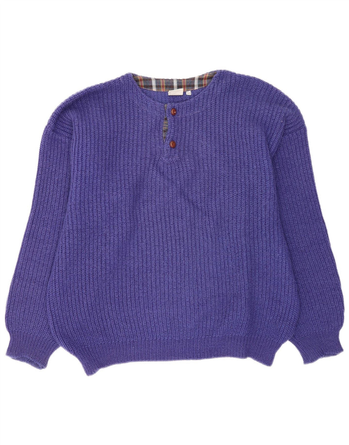 Piu Verona Maglione girocollo oversize da uomo IT 50 Viola medio