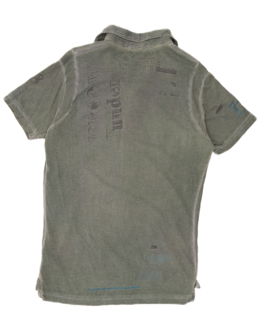 Polo grafica da uomo Diesel in cotone verde medio