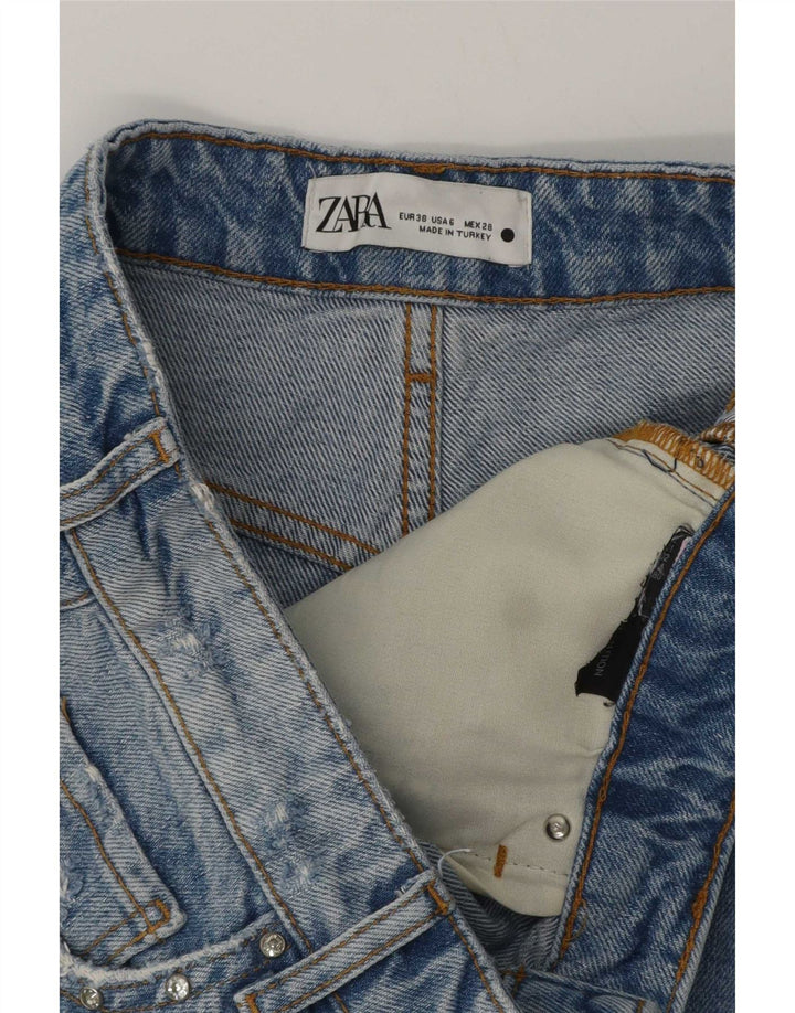 Pantaloncini di jeans da donna Zara EU 38 piccoli W28 blu