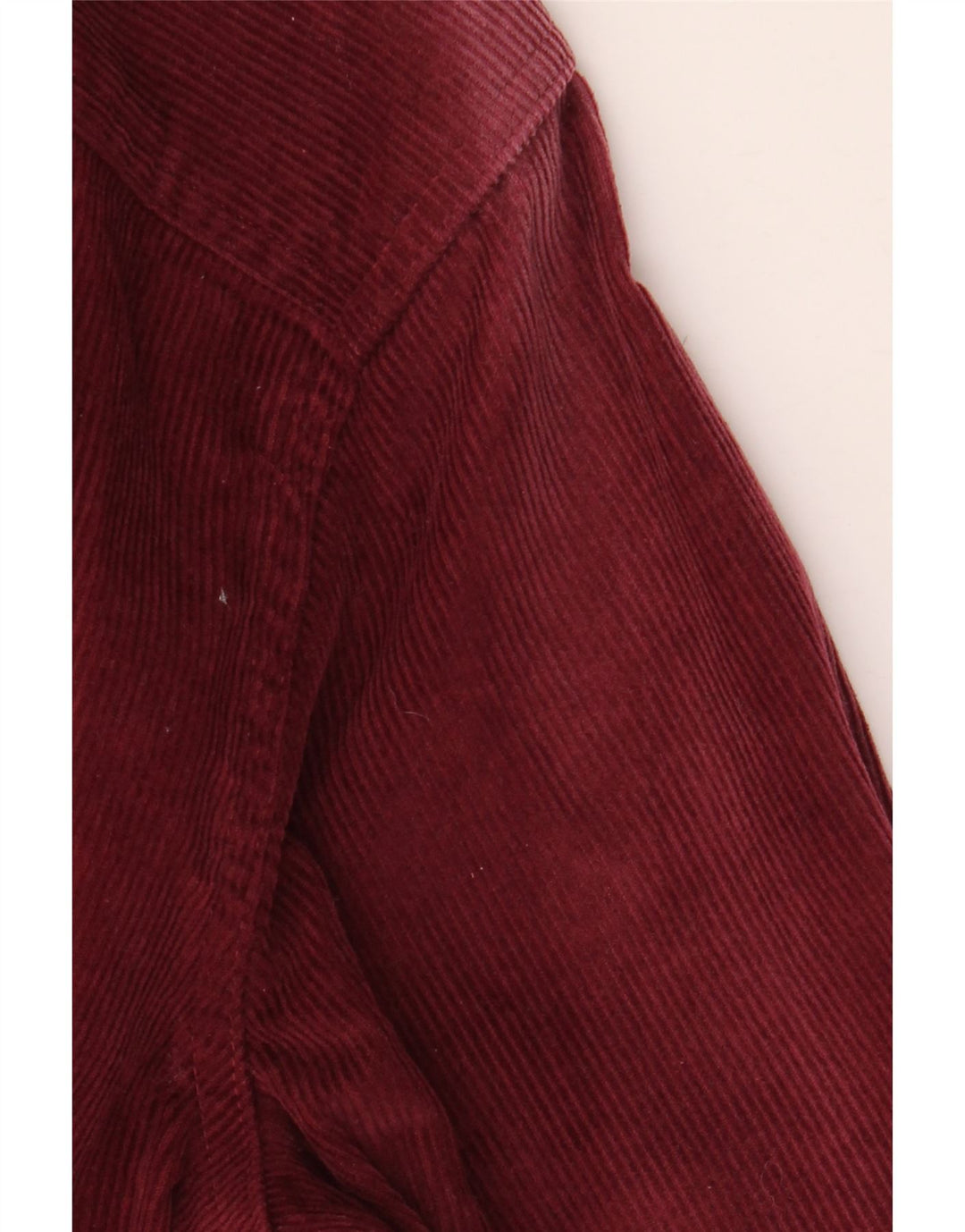 CREW CLOTHING Camicia da uomo in velluto a coste in cotone bordeaux medio