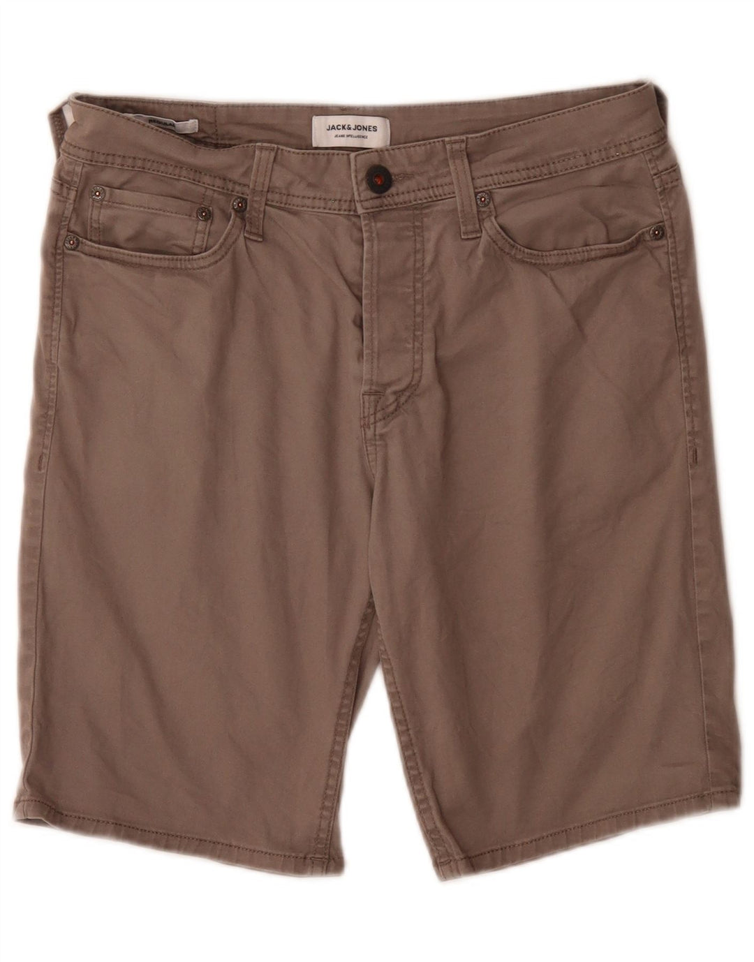 Pantaloncini casual da uomo Jack & Jones piccoli W29 in cotone grigio