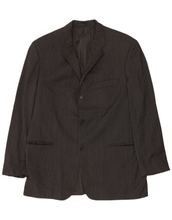 Giacca blazer da uomo a 3 bottoni HUGO BOSS EU 54 2XL Lana grigia