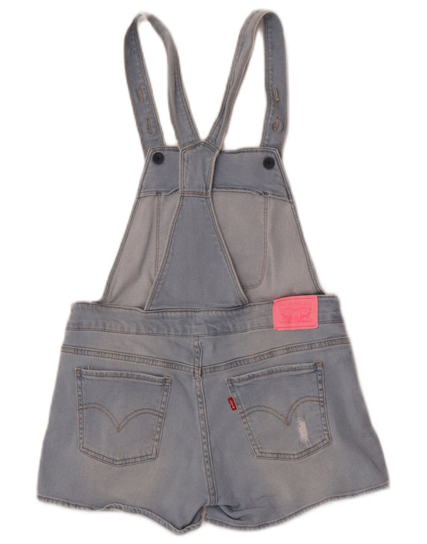 Levi's Girls Salopette in denim effetto invecchiato 13-14 anni W28 cotone blu