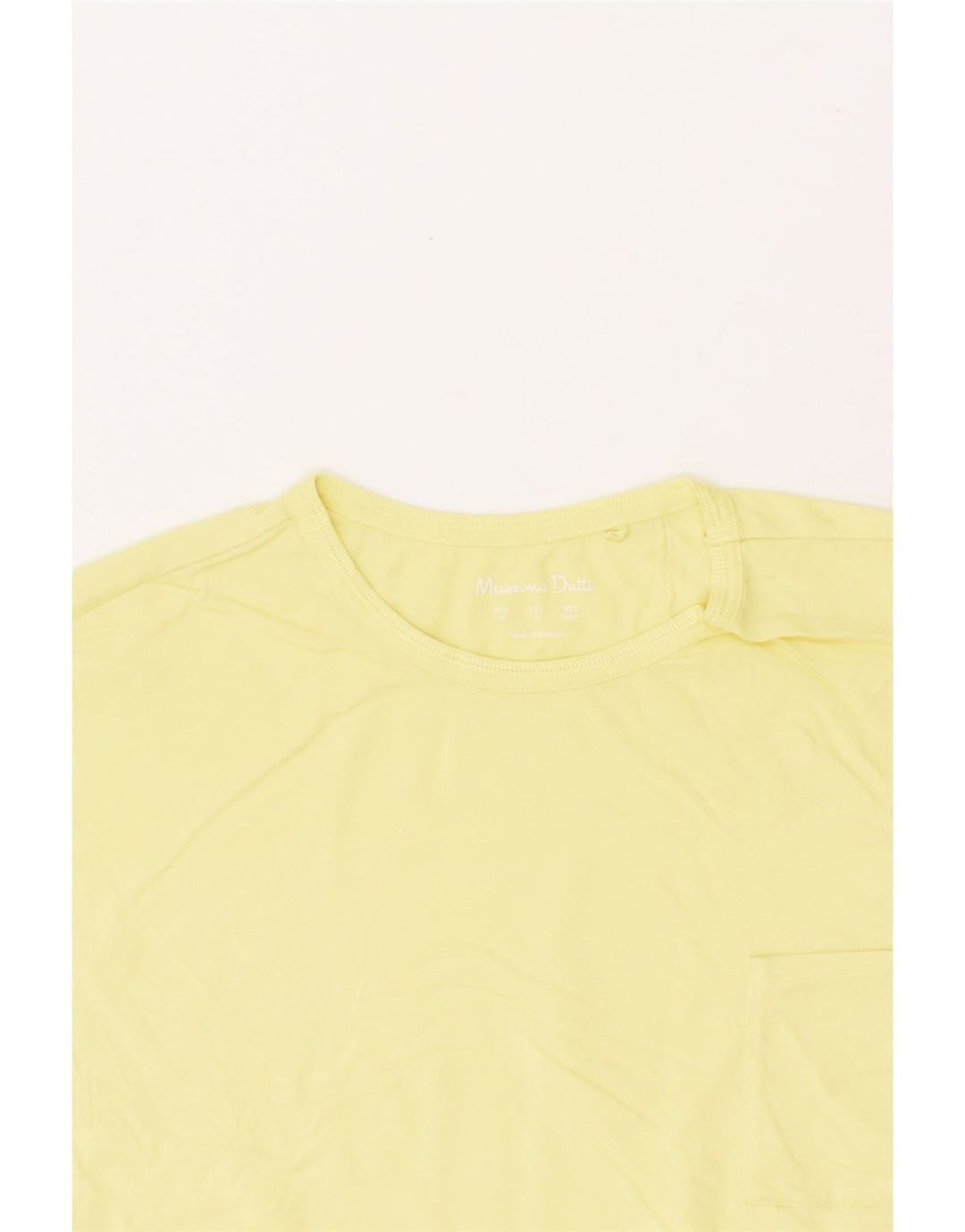 MASSIMO DUTTI Womens T-Shirt Top UK 6 XS Yellow Cotton | Vintage Massimo Dutti | Thrift | Second-Hand Massimo Dutti | Used Clothing | Messina Hembry 