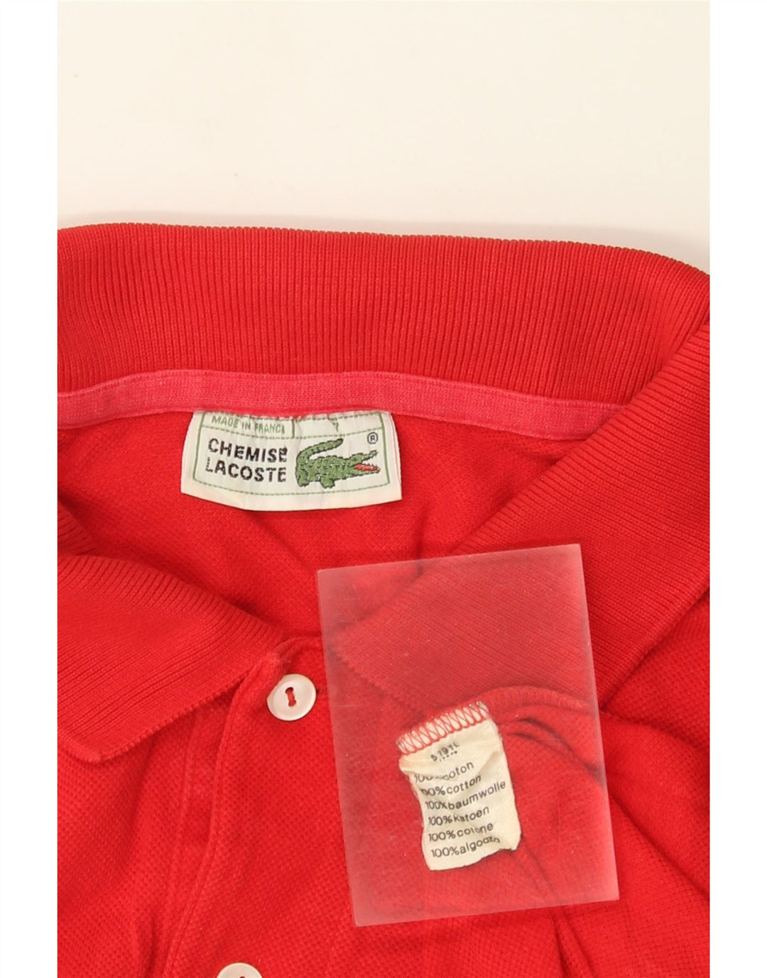 Polo da uomo Lacoste taglia 7 2XL cotone rosso