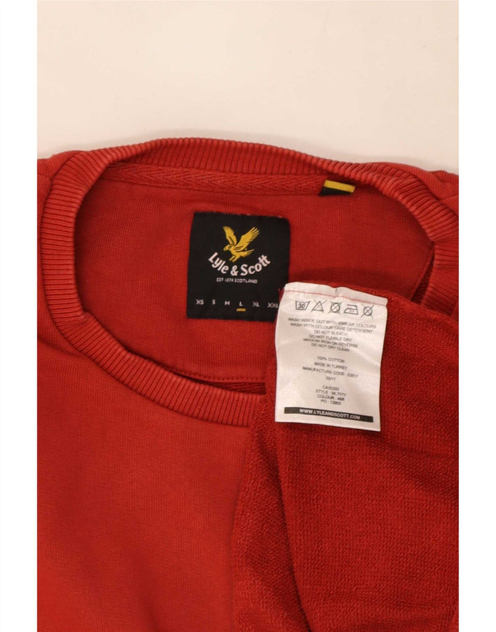 Felpa da uomo Lyle & Scott, grande, in cotone rosso
