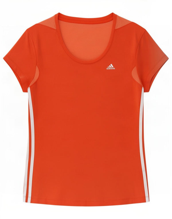 T-shirt da donna Adidas Top UK 10 piccola in nylon arancione