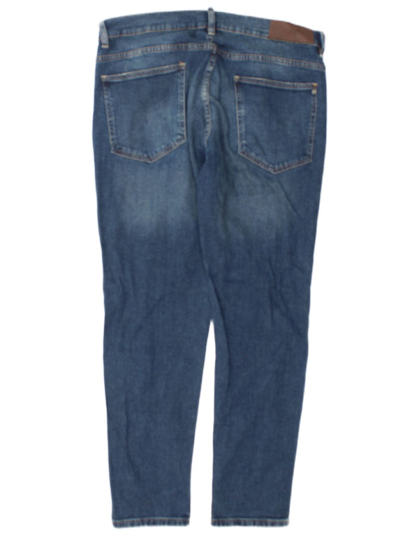 Jeans slim da uomo Zara EU 46 XL W36 L30 cotone blu