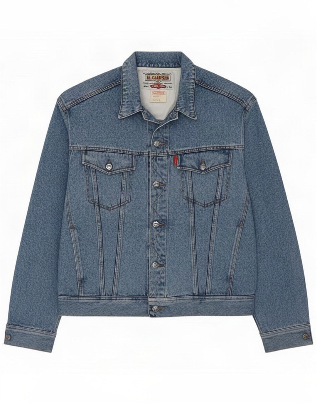 Giacca di jeans vintage da uomo UK 40 grande cotone blu