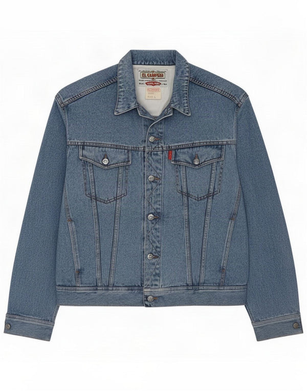 Giacca di jeans vintage da uomo UK 40 grande cotone blu