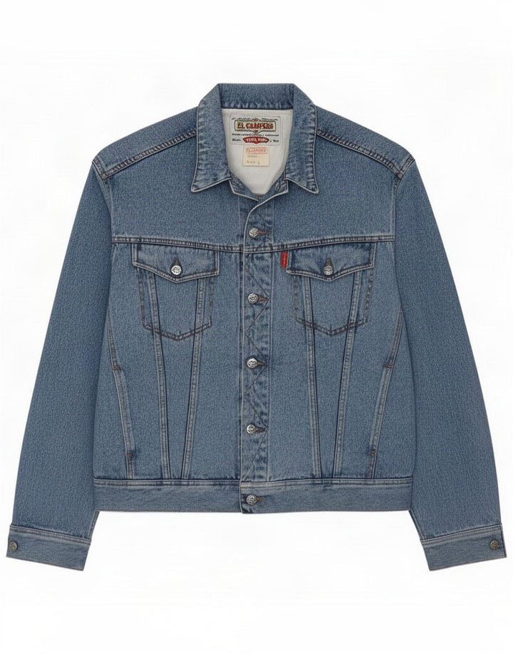 Giacca di jeans vintage da uomo UK 40 grande cotone blu