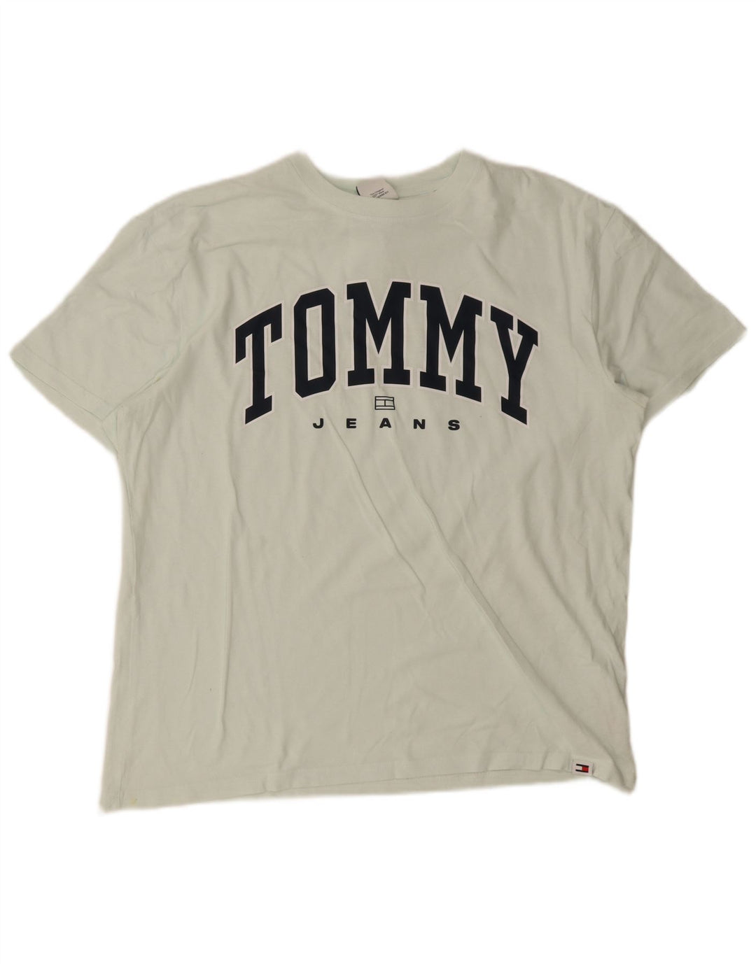 T-shirt grafica da uomo Tommy Hilfiger Top grande in cotone blu