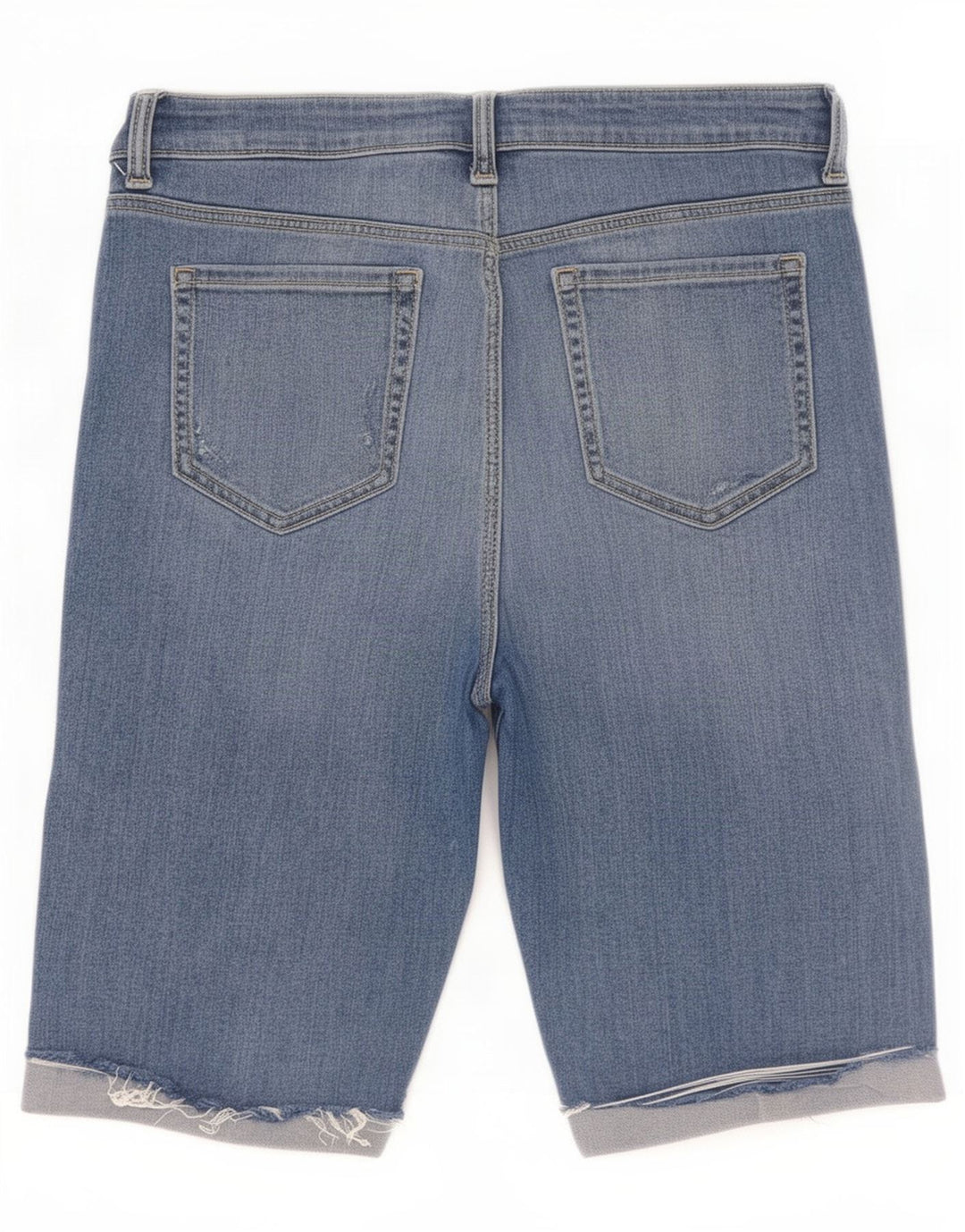Pantaloncini Bermuda invecchiati Marks & Spencer da donna UK 12 medi W30 blu
