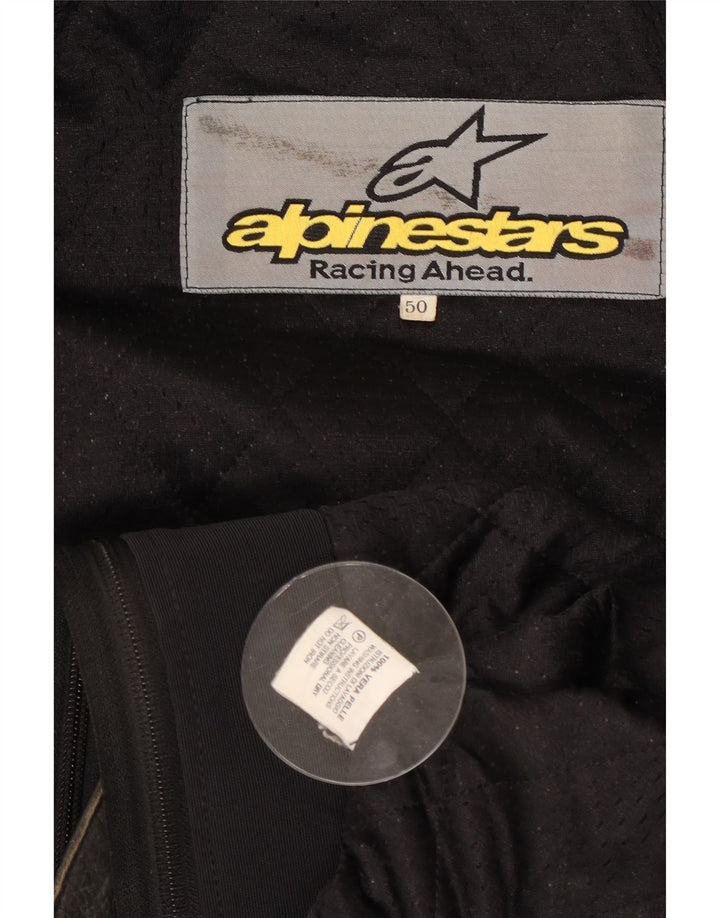 Giacca Alpinestars da uomo in pelle grafica Racer EU 50 media pelle nera