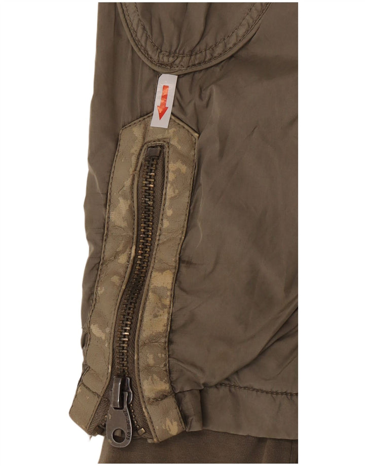 Giacca a vento con cappuccio da uomo Zara UK 44 2XL Nylon grigio